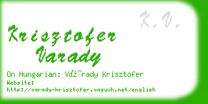 krisztofer varady business card